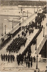Les Souverains d'Italie a Paris Pont de la Concorde Royalty