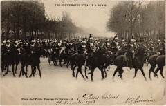 Les Souverains d'Italie a Paris Place de l'Etoile Royalty