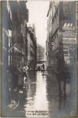 Inondations 1910 Paris Rue Git-le-Coeur
