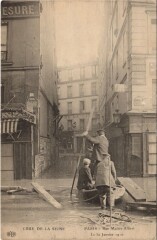 Inondations 1910 Paris Rue maitre-Albert