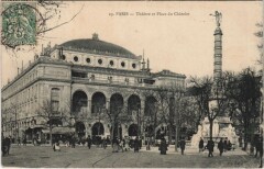 Paris 1e Place et Theatre du Chatelet à Paris 1er