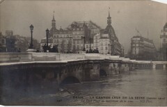 Inondations 1910 Paris Le Pont-Neuf