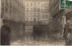 Inondations 1910 Paris Rue Saint-Benoit et Jacob