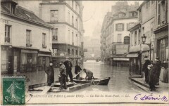 Inondations 1910 Paris Rue du Haut Pave