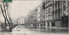 Inondations 1910 Paris Le Long des Quais