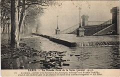 Inondations 1910 Paris Quai de Billy