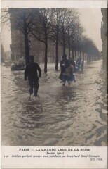 Inondations 1910 Paris Boulevard Saint-Germain