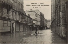 Inondations 1910 Paris Rue Saint-Dominique a Grenelle