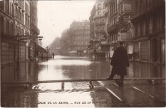 Inondations 1910 Paris Rue de la Pepiniere