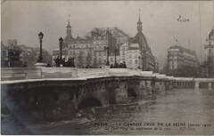 Inondations 1910 Paris Le Pont-Neuf