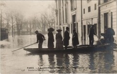 Inondations 1910 Paris Quartier de l'Alma Rue Bayard
