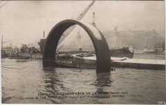 Inondations 1910 Paris Tube Berlier un anneau