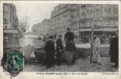 Inondations 1910 Paris Rue de Lyon