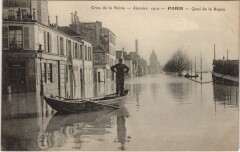 Inondations 1910 Paris Quai de la Rapee