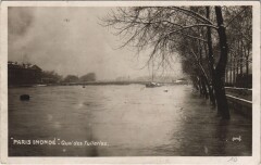 Inondations 1910 Paris Quai des Tuileries