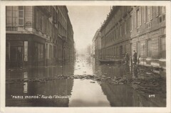 Inondations 1910 Paris Rue de l'Universite