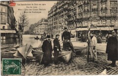 Inondations 1910 Paris Rue de Lyon Canots Berthon