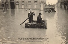 Inondations 1910 Paris Boulevard Haussmann