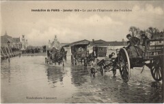 Inondations 1910 Paris Esplanade des Invalides la Gue