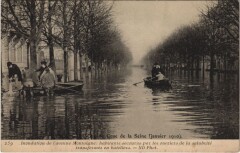 Inondations 1910 Paris Avenue Montaigne