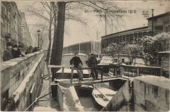 Inondations 1910 Paris Quai d'Anjou
