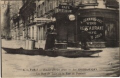 Inondations 1910 Paris Rue de Lille Rue de Poitiers