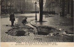 Inondations 1910 Paris Boulevard Haussmann Effondrement