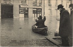 Inondations 1910 Paris Gare d'Orsay ravitaillement