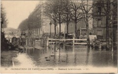 Inondations 1910 Paris Boulevard Saint-germain