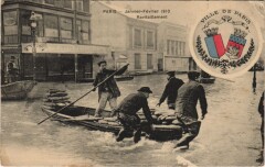 Inondations 1910 Paris ravitaillement