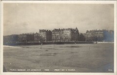 Inondations 1910 Paris Pont de l'Alma