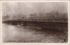 Inondations 1910 Paris Pont de l'Alma