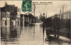 Inondations 1910 Paris Quai de la Rapee