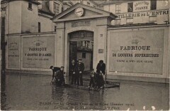 Inondations 1910 Paris Quai de la Tournelle