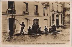 Inondations 1910 Paris Rue de Lille