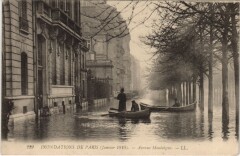 Inondations 1910 Paris Avenue Montaigne