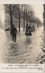 Inondations 1910 Paris Boulevard Saint-Germain