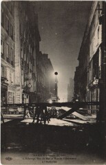 Inondations 1910 Paris Rue du bac Rue de l'universite eclairage