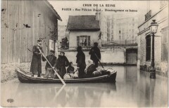 Inondations 1910 Paris Rue Felicien-David Demenagement