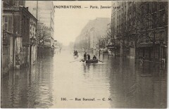 Inondations 1910 Paris Rue Surcouf