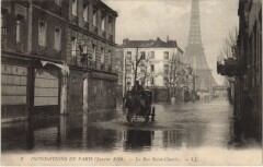 Inondations 1910 Paris rue Saint-Charles