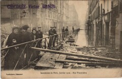 Inondations 1910 Paris Rue Traversiere