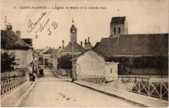 Saint-Mammes Eglise La Mairie et la grande Rue