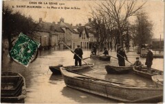 Saint-Mammes Crue de la Seine Place et le Quai de Seine -
													77 Seine et Marne
												