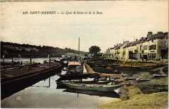 Saint-Mammes Quai de Seine vu de la Bosse