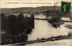 Saint-Mammes Vue générale prise des Hauteurs des Roches Courtaux