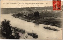 Saint-Mammes Vue générale prise des Hauteurs des Roches Courtaux