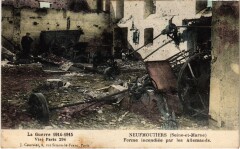 Neufmoutiers - Ferme Incendiee par les Allemands