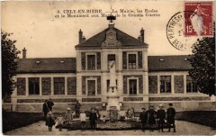 Cely-en-Biere - La Mairie - Les Ecoles et le Monument aux Morts
