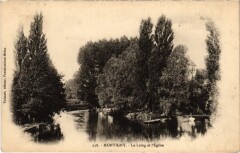 Montigny-sur-Loing - Le Loing et l'Eglise à Montigny-sur-Loing